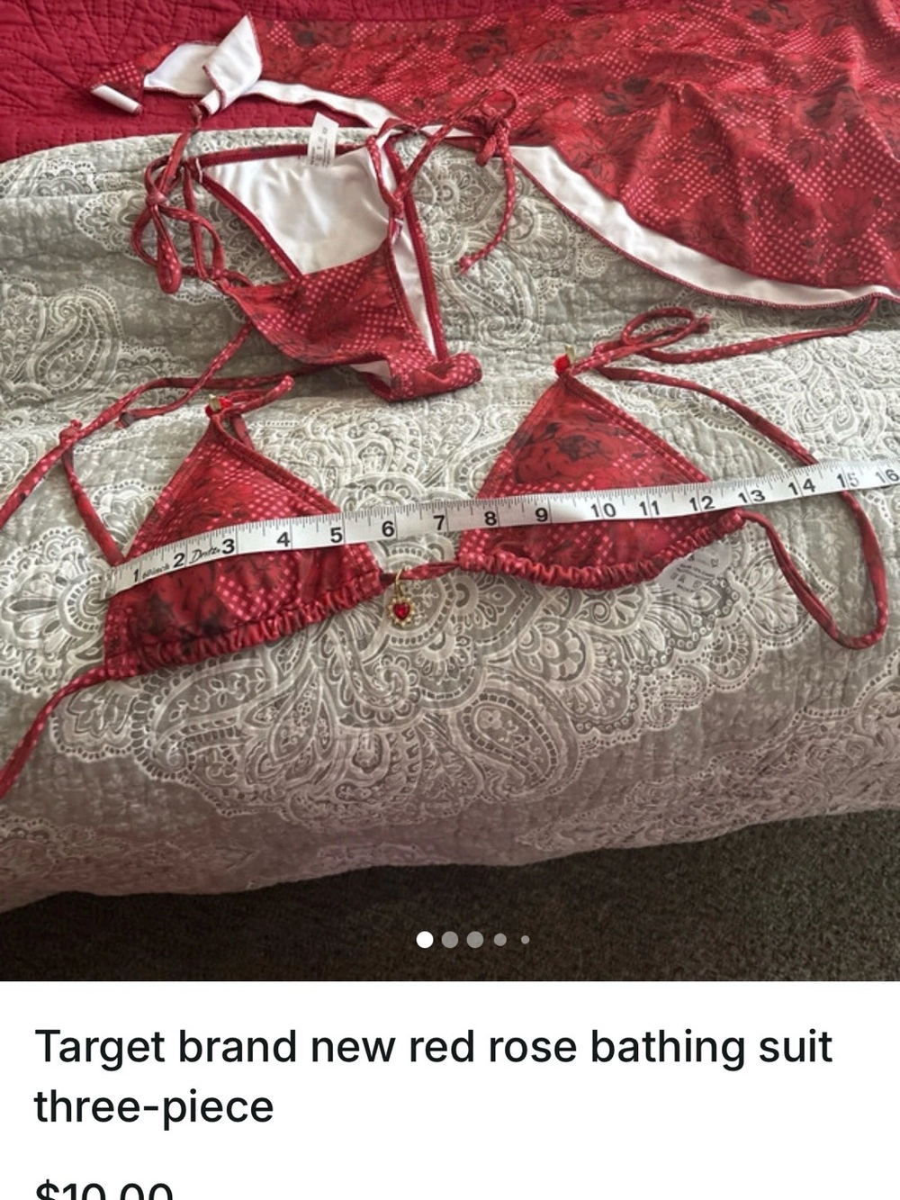 Red Tie-Back Bikini Set - Target - Picture 4 of 8
